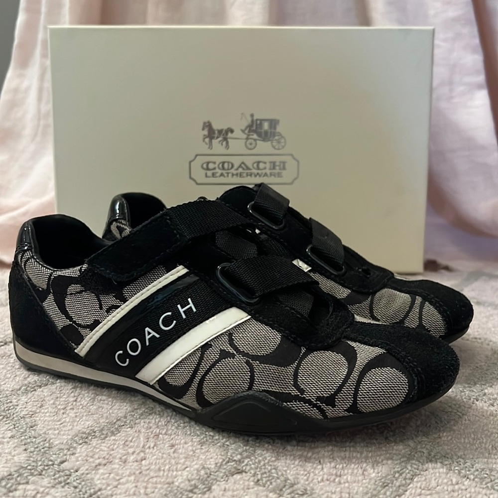 Coach Jenney Signature Suede Tennis Shoes
